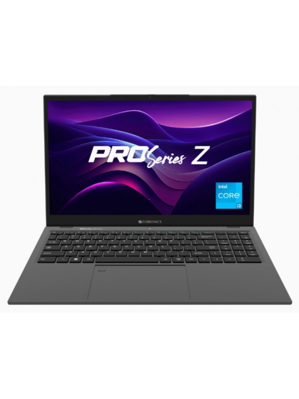 Laptops: ZEBRONICS NBC 3S Intel Core i3 12th Gen 1215U Laptop - (8 GB RAM 3200MHz/ 512 GB M.2 SATA SSD/Windows 11 Home) 15.6” 1080p, Dolby Atmos, Type C Port, Fingerprint Sensor, 38.5Wh Battery (Space Grey)